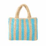 Handcrafted Straw Tote Rummy Game Set view 1