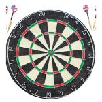 18 Inch Natural Sisal Dartboard Set With 6 Steel-tip Darts view 3