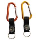 Premium Aluminum Alloy Carabiner With Oil-free Compass And Woven Strap view 2