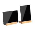 Acrylic Desktop Blackboard With Wooden Stand view 2