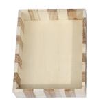 Square Wood Tray Basic Shower Accessory Set view 2