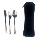 Eco-friendly Stainless Steel Utensil Set In Carry Pouch view 2