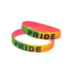 Pride Day Rainbow Silicone Wristband view 3