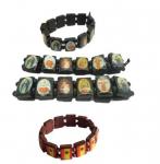 Wood Stretch Bracelet With Beads view 1