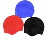 Silicone Swim Caps With Ear Pouches For Long Hair view 1