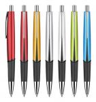 Lacquered Barrel Ballpoint Pen With Comfortable Rubber Grip And Metal Clip view 2