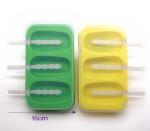 3 Cavities Silicone Ice Cream Mold view 2