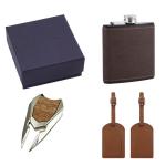 Golf Flask Luggage Tag Gift Set view 1