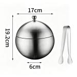 Spherical Stainless Steel Ice Bucket view 2