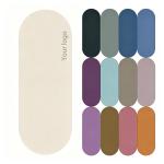 Oval Pu Rubber Anti-slip Yoga Mat view 1