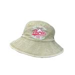 Denim Wide Brim Bucket Hat With Strap view 1