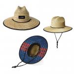 Straw Lifeguard Hat Full Size Print Lining view 1