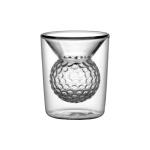 Golf Ball Double Wall Glass Cup view 1
