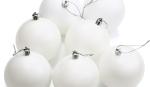 White Ornaments Matte Christmas Ball view 1