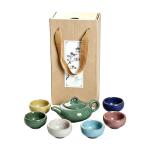 Ceramic Colorful Ice Crack Glaze Tea Set view 2