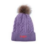 Winter Beanies Knit Faux Fur Pompoms view 5