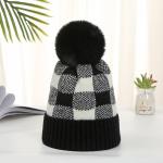 Plaid Beanie With Pompom view 2