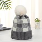 Plaid Beanie With Pompom view 6