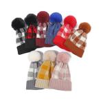 Plaid Beanie With Pompom view 9