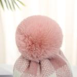 Plaid Beanie With Pompom view 3