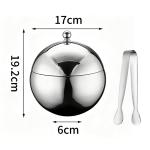 Spherical Stainless Steel Ice Bucket view 1