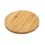 15w Round Bamboo Wireless Charger view 2