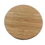 15w Round Bamboo Wireless Charger view 1
