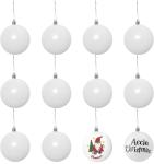 White Ornaments Matte Christmas Ball view 2