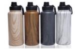 Wood Tone Stainless Steel 32oz Water Bottle view 2