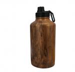 Wood Tone Stainless Steel 32oz Water Bottle view 1