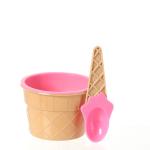 Candy Color Ice Cream Bowl With Spoon view 3