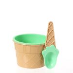 Candy Color Ice Cream Bowl With Spoon view 2