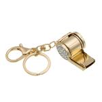 Rhinestone Whistle Key Chain view 1