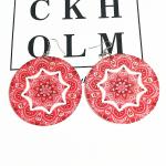Wooden Round Shape Earrings African Charm view 4