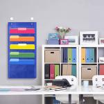 5 Pocket Hanging Wall Door File Organizer view 1