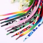 Custom Logo Flat Printed Shoelace view 1