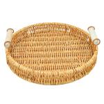 Custom Logo Rattan Tray Decorative Tray view 1
