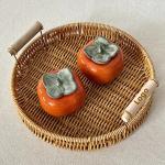 Custom Logo Rattan Tray Decorative Tray view 3