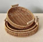 Custom Logo Rattan Tray Decorative Tray view 4